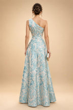 Sheath/Column Strapless Stretch Jersey Maxi Mother of the Bride & Groom Dresses with 3D Flowers & Slit (SHI22501694)