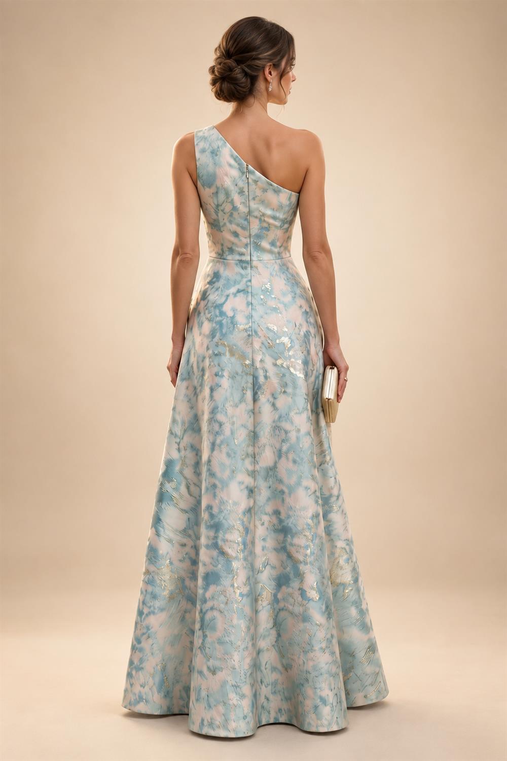 Jacquard A-Line/Princess V-Neck Floor-Length Mother of the Bride & Groom Dresses with Pockets (SHI22500987)