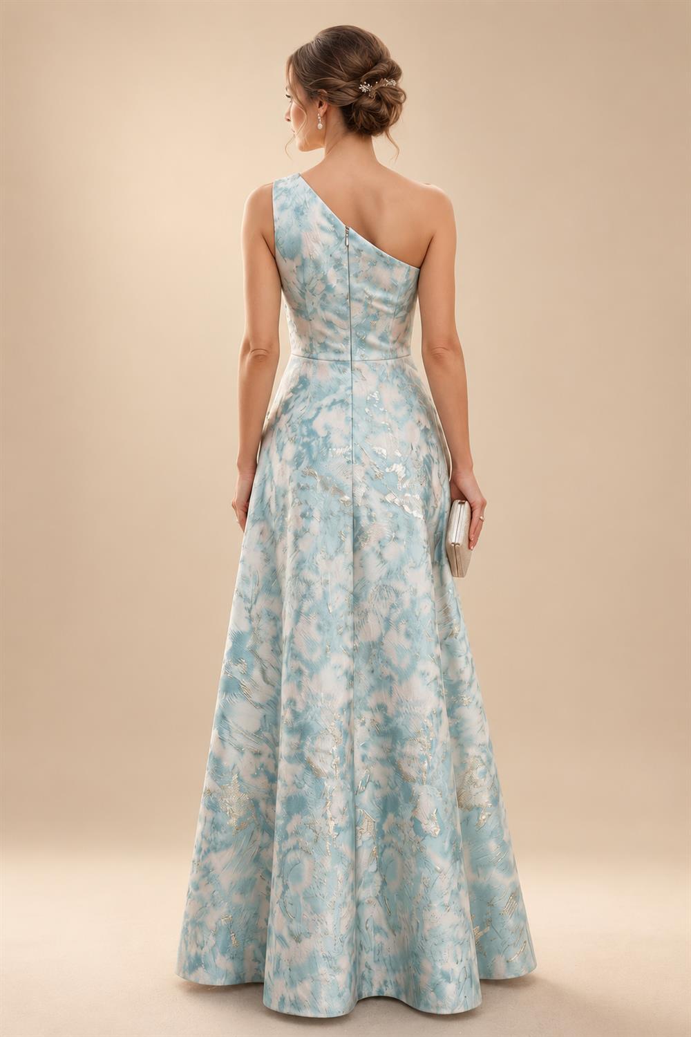 A-Line/Princess Scoop Neck Satin Tea-Length Mother of the Bride Dresses with Pockets (SHI22500122)