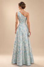 A-Line/Princess Scoop Neck Satin Tea-Length Mother of the Bride Dresses with Pockets (SHI22500122)