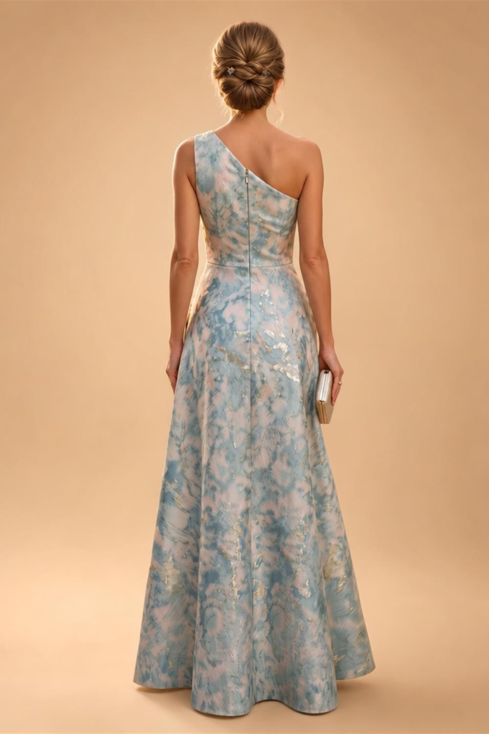 Sheath Satin Jacquard Off Shoulder Floor-Length Mother of the Bride & Groom Dresses (SHI22500823)
