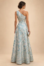 A-Line/Princess V-Neck Chiffon Maxi Mother of the Bride & Groom Dresses with Feather Trim & Pleats (SHI22501651)