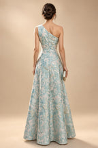 A-Line/Princess Pleated Two-Piece Tea-Length Mother of the Bride Dresses with Cascading Ruffles (SHI22500054)