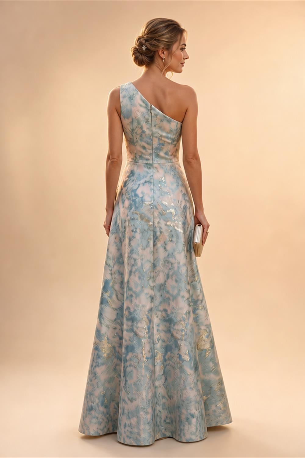 Jacquard Sheath/Column V-Neck Tea-Length Mother of the Bride & Groom Dresses for Women (SHI22501292)