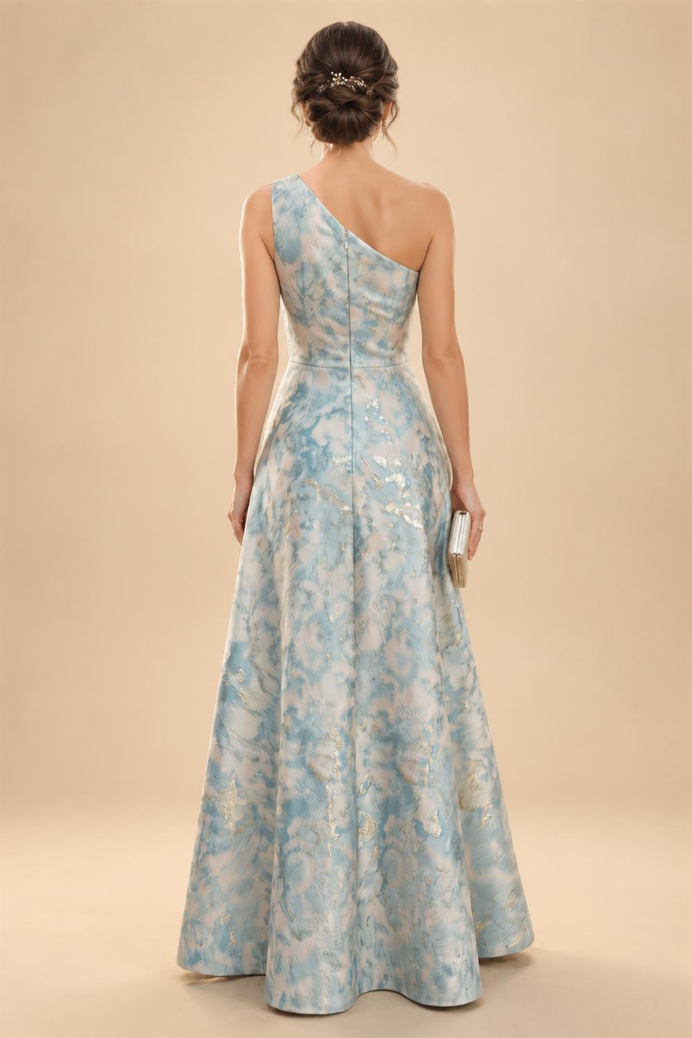 Scoop Neck Floral Print Mermaid Mother of the Bride Dresses (SHIR1110328)