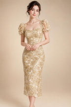 Jacquard A-Line/Princess V-Neck Floor-Length Mother of the Bride & Groom Dresses with Ruched Waist (SHI22501061)