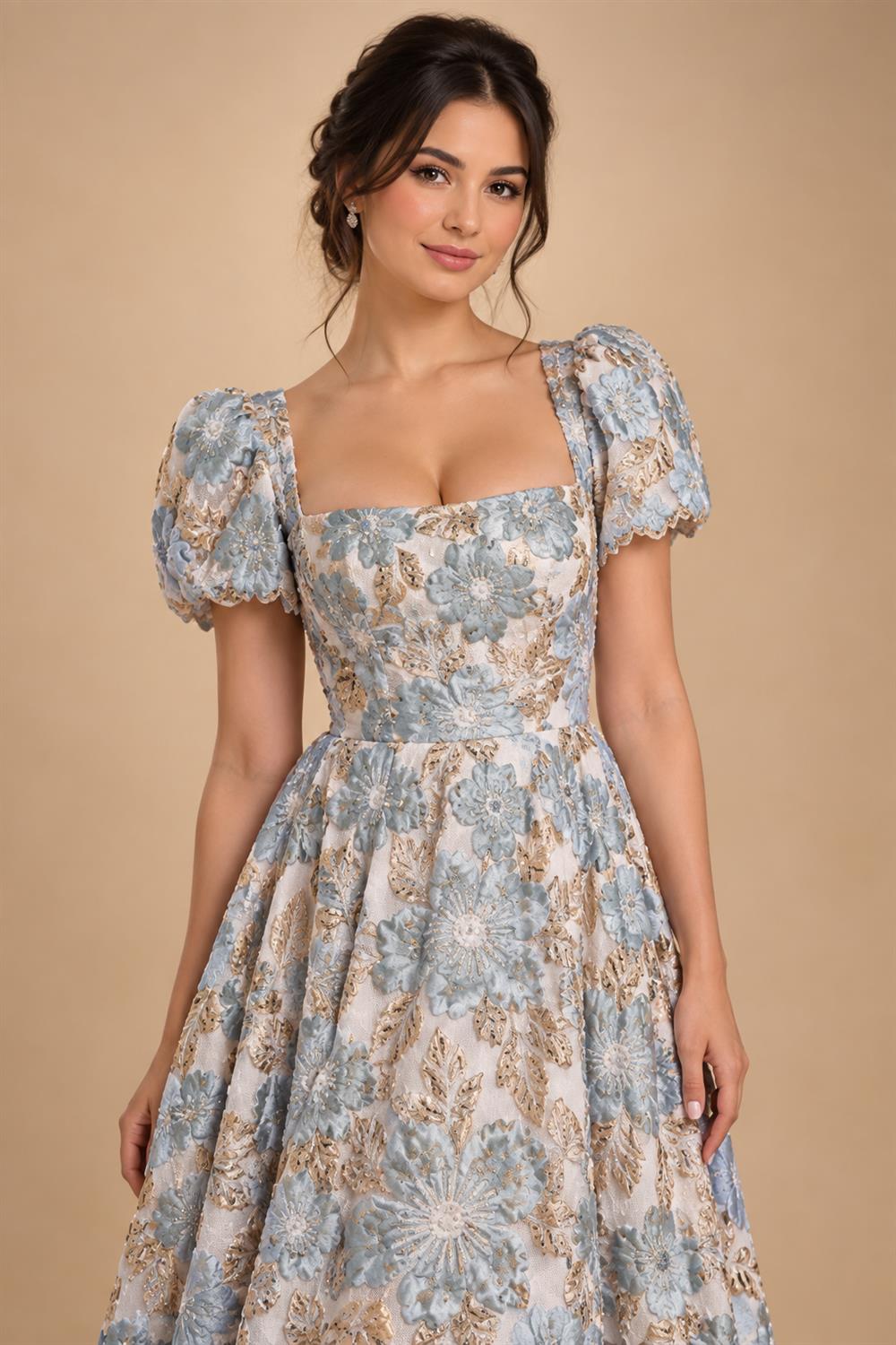 Jacquard A-Line/Princess Strapless Short Homecoming Dresses with Bow & Pearls (SHI22370324)