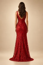 Jacquard A-Line/Princess V-Neck Floor-Length Mother of the Bride & Groom Dresses with Ruched Waist (SHI22501061)