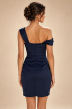 Satin Bodycon Off Shoulder Short Homecoming Dresses for Teens (SHI22370262)