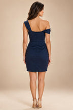Satin Bodycon Off Shoulder Short Homecoming Dresses for Teens (SHI22370262)