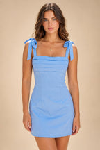 Jacquard A-Line/Princess Strapless Short Homecoming Dresses with Bow & Pearls (SHI22370324)