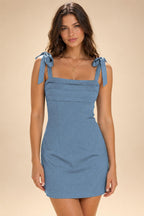 Satin Bodycon Spaghetti Straps Short Homecoming Dresses with Ruched Bodice (SHI22370321)