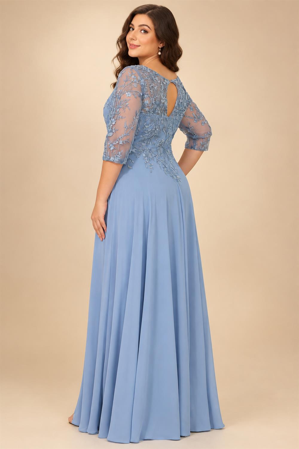 V Neck Satin Pleated Mermaid Mother of the Bride Dresses (SHIR1110589)