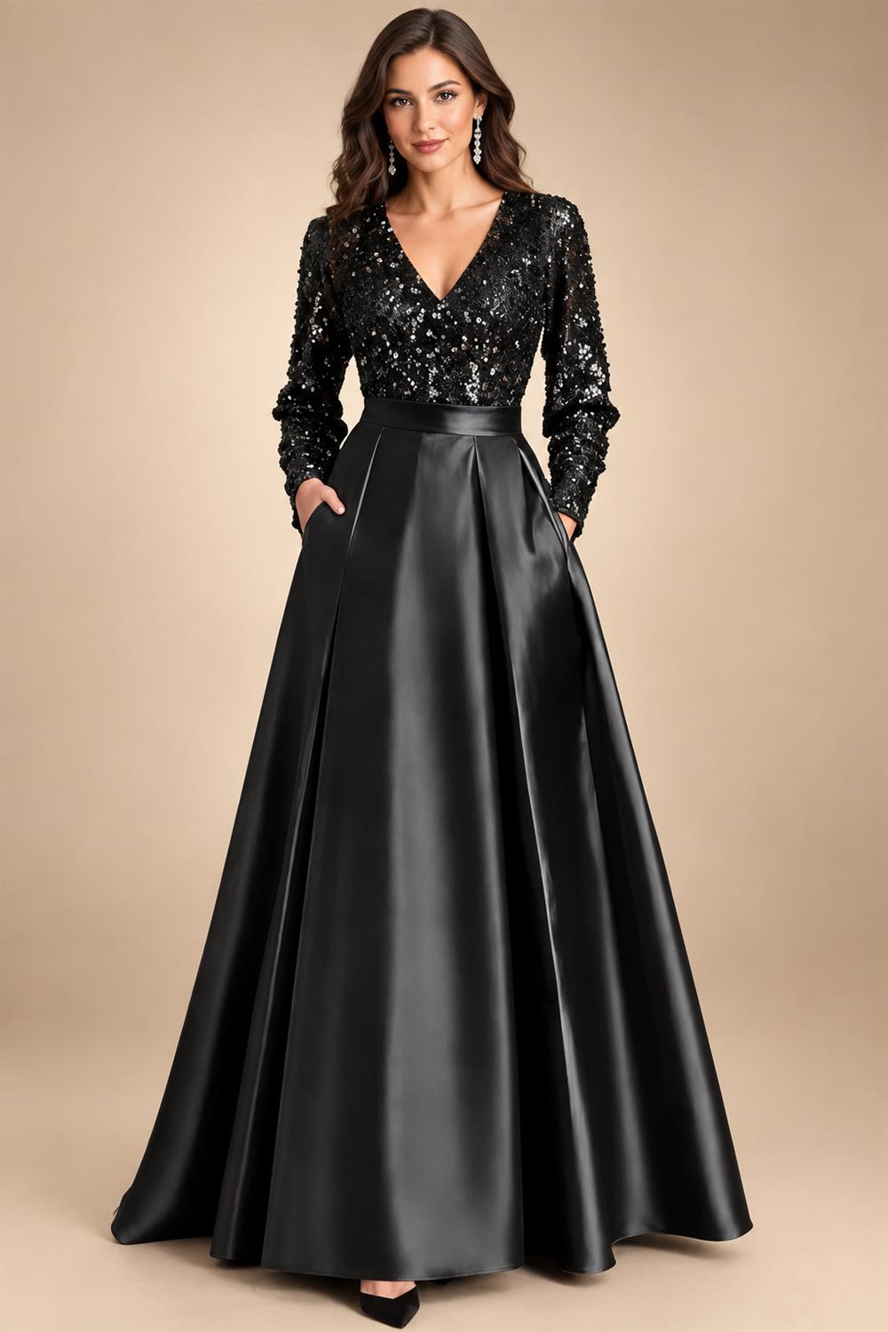 A-Line/Princess Scoop Illusion Lace Appliques Tea-Length Mother of the Bride Dresses with Pleated Ruffle (SHI22500105)