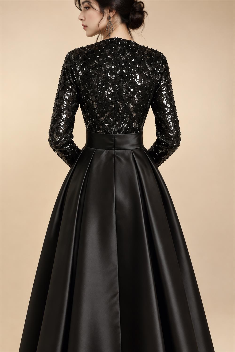 A-Line/Princess Scoop Illusion Lace Appliques Tea-Length Mother of the Bride Dresses with Pleated Ruffle (SHI22500105)