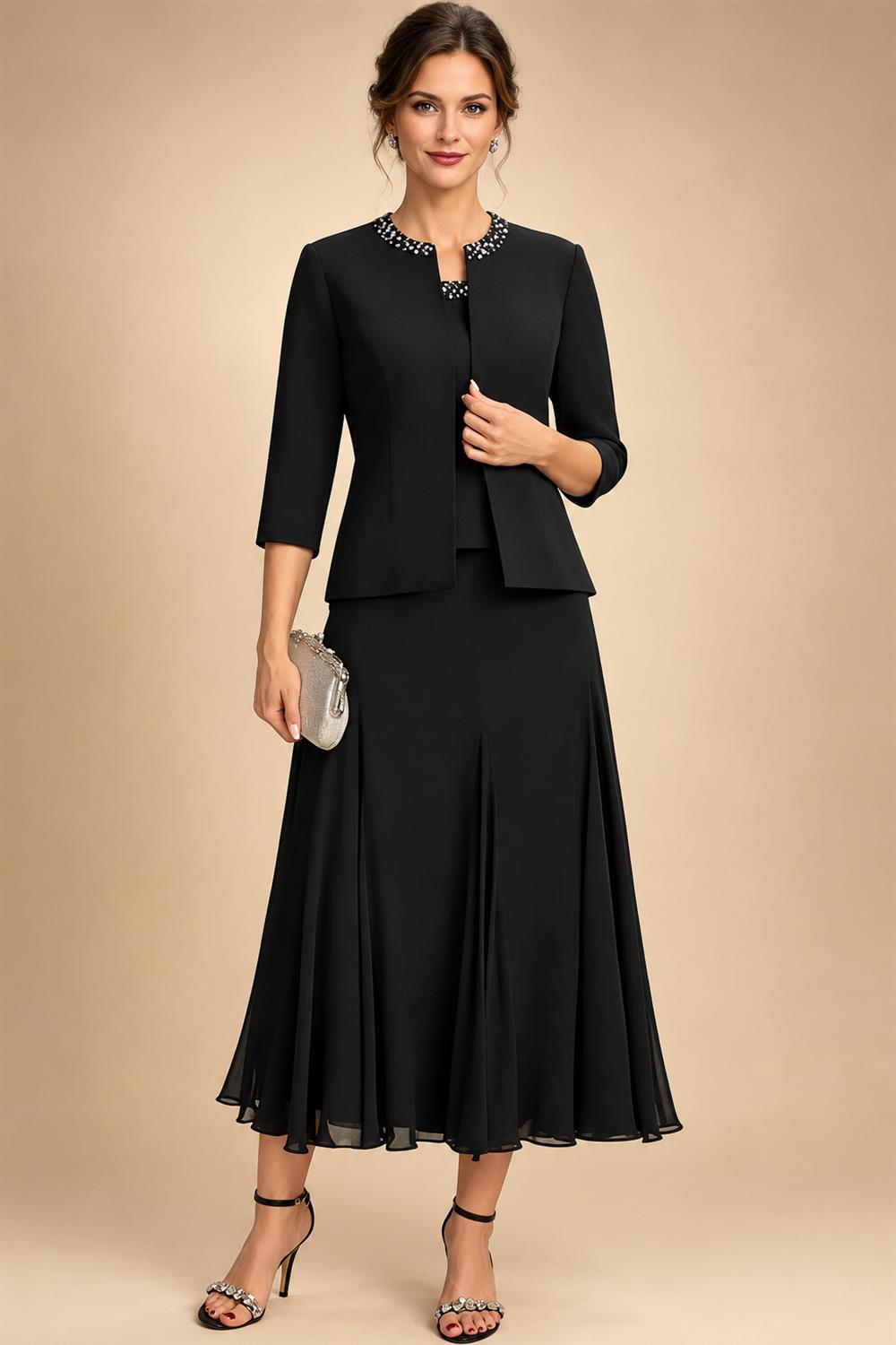 Sheath Satin Jacquard Off Shoulder Floor-Length Mother of the Bride & Groom Dresses (SHI22500823)