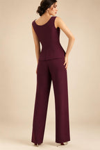Lightweight Sheath Tea-Length Chiffon Mother of the Bride & Groom Dresses with Cowl Neck & Ruched Waist (SHI22500689)