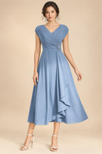 A-Line Lace Appliques Maxi Mother of the Bride & Groom Dresses with Flutter Sleeves Chiffon Bodice (SHI22500731)