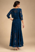 Sleeveless Lace Appliques Mother of the Bride Dresses with 3D Flower (SHI22500545)