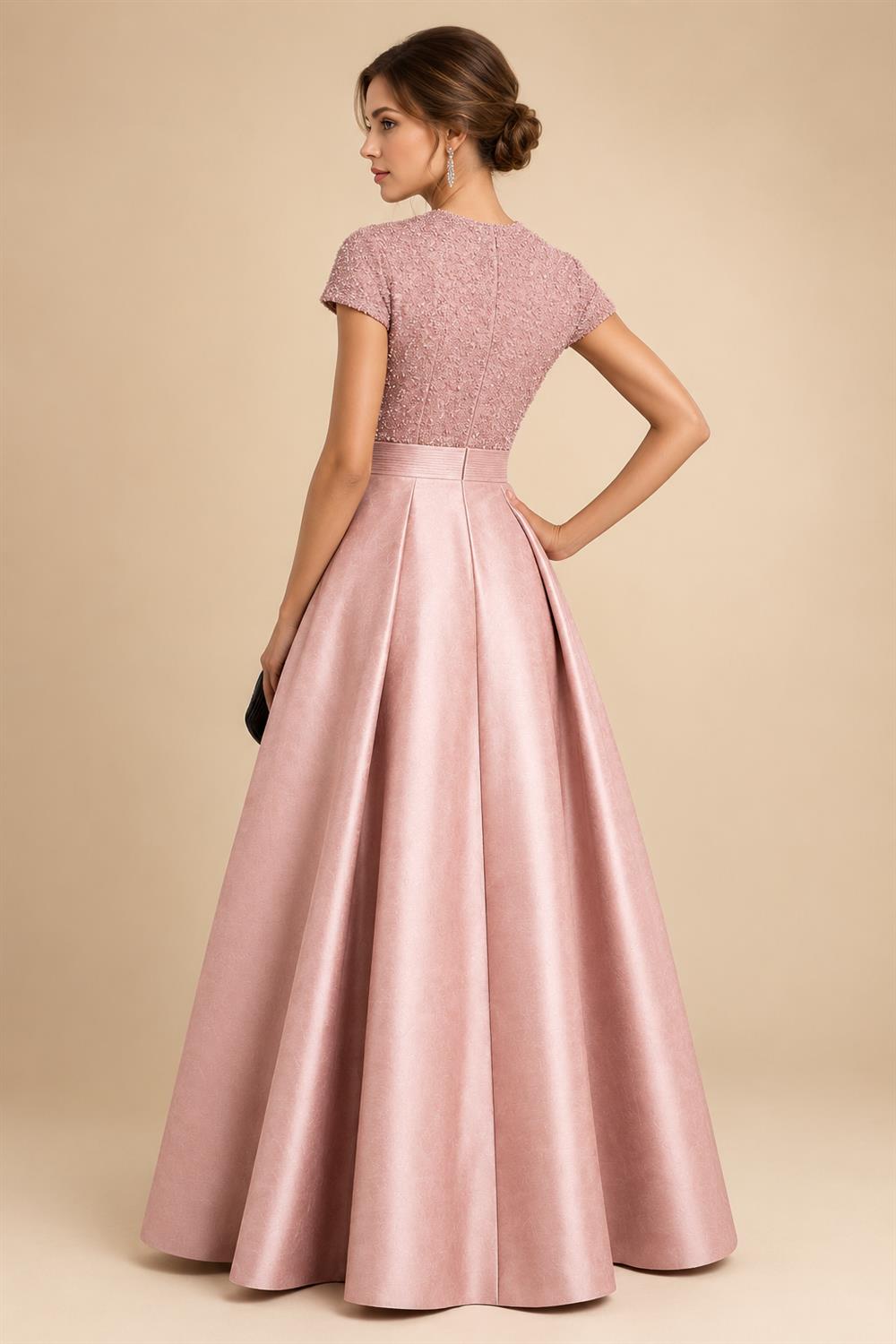 A-Line/Princess V-Neck Floor-Length Mother of the Bride & Groom Dresses with Ruffles & Ruched Waist (SHI22501284)