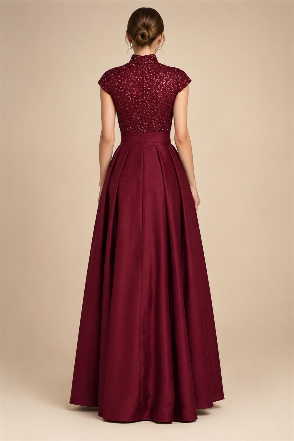 Sheath/Column Strapless Stretch Jersey Maxi Mother of the Bride & Groom Dresses with 3D Flowers & Slit (SHI22501694)