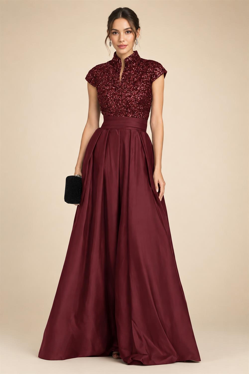 Sheath/Column Asymmetric Neck Satin Maxi Mother of the Bride & Groom Dresses with Side Sash, Slit & Ruched Waist (SHI22501643)