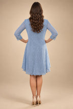Chiffon A-Line/Princess Scoop Neck Short Mother of the Bride & Groom Dresses Tiered (SHI22500912)