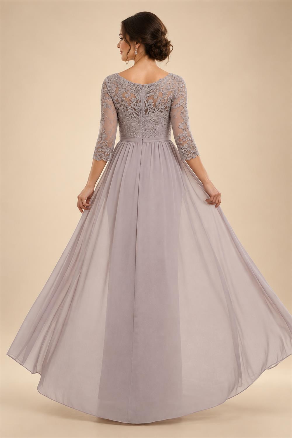 Lace Appliques Sheath/Column Scoop Neck Floor-Length Mother of the Bride & Groom Dresses for Women (SHI22501013)