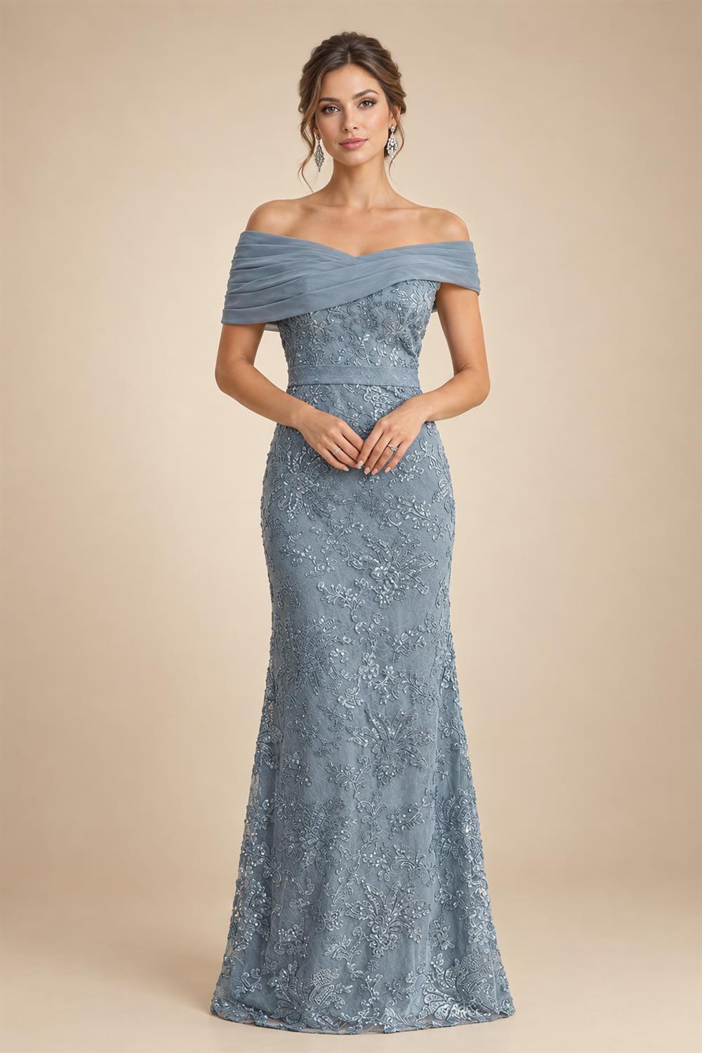 Sheath Satin Tea-Length Mother of the Bride & Groom Dresses with 3/4 Bell Sleeves & Crystal Embellished Belt (SHI22500471)