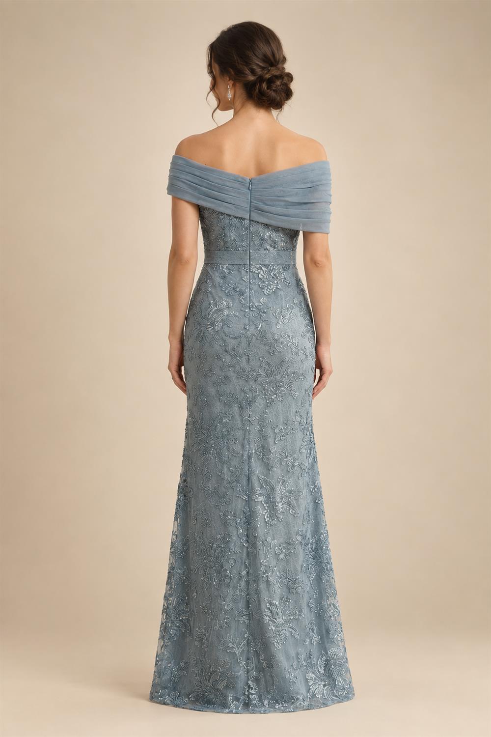 Sheath Satin Tea-Length Mother of the Bride & Groom Dresses with 3/4 Bell Sleeves & Crystal Embellished Belt (SHI22500471)