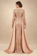 A-Line/Princess Sweetheart Chiffon Maxi Mother of the Bride & Groom Dresses with Lace Appliques & Sweep Train (SHI22501652)