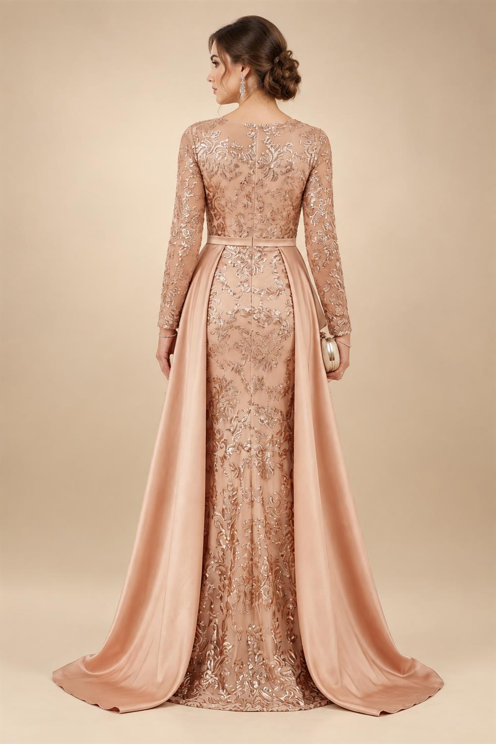 A-Line/Princess Sweetheart Chiffon Maxi Mother of the Bride & Groom Dresses with Lace Appliques & Sweep Train (SHI22501652)