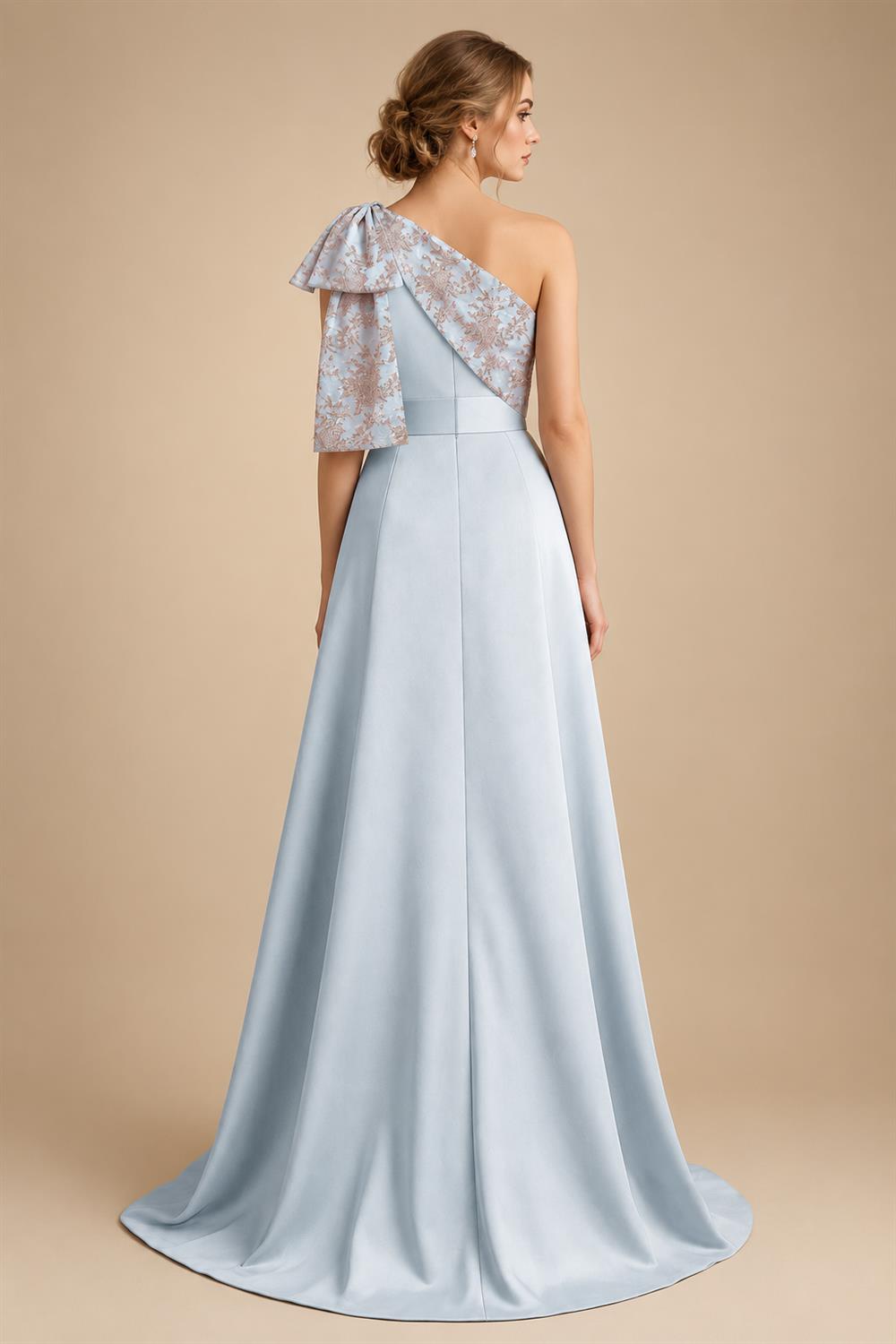 Sheath Satin 3/4 Sleeves Maxi Mother of the Bride & Groom Dresses with Chiffon Cape (SHI22500709)