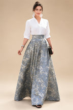 A-Line/Princess Scoop Neck Satin Tea-Length Mother of the Bride Dresses with Pockets (SHI22500122)