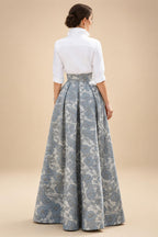 Pantsuits Separates Scoop Neck Sequins Asymmetrical Ankle-Length Mother of the Bride Dress with Slit (SHI22500132)
