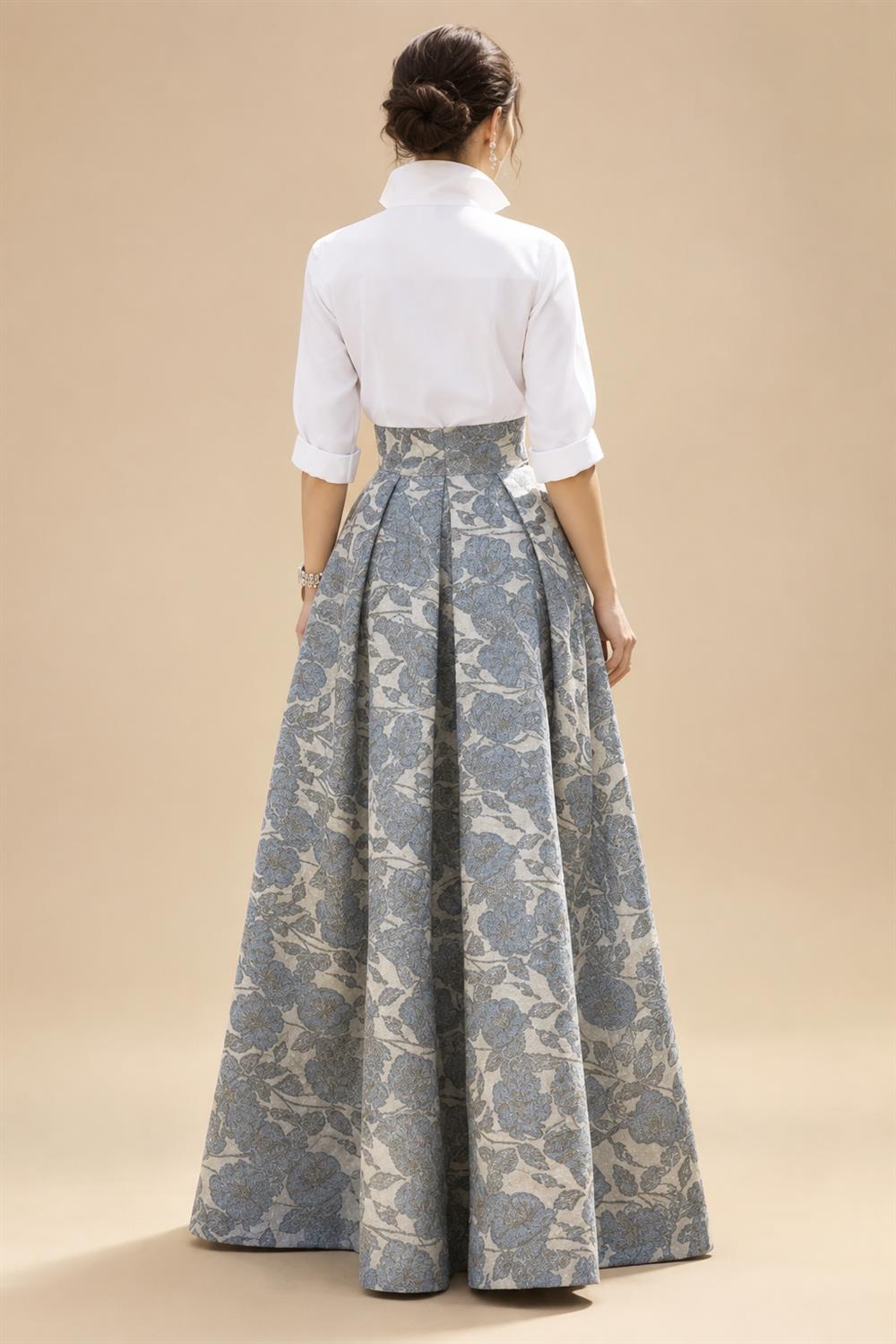 A-Line/Princess Scoop Neck Satin Tea-Length Mother of the Bride Dresses with Pockets (SHI22500122)