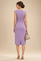 A-Line Chiffon 3/4 Flutter Sleeves Mother of the Bride & Groom Dresses with Beaded Lace Embroidered Bodice (SHI22500645)