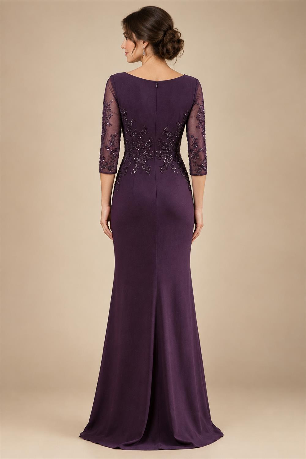 A-Line/Princess Off Shoulder Chiffon Floor-Length Mother of the Bride & Groom Dresses with Lace Appliques & Pleats (SHI22501566)
