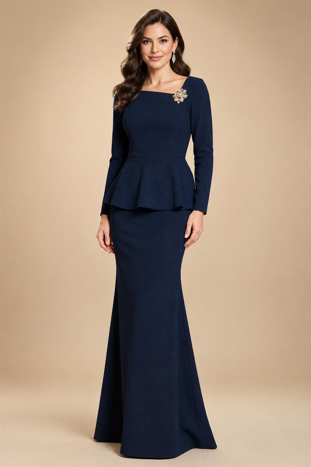 Sheath/Column Floral Lace Mother of the Bride & Groom Dresses with Rhinestones (SHI22500658)