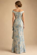 Lightweight Sheath Tea-Length Chiffon Mother of the Bride & Groom Dresses with Cowl Neck & Ruched Waist (SHI22500689)