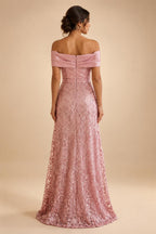 A-Line/Princess V-Neck Chiffon Maxi Mother of the Bride & Groom Dresses with Feather Trim & Pleats (SHI22501651)
