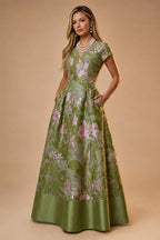 A-Line Floor Length One Shoulder Long Mother of the Bride Dresses with Lace (SHI22500179)