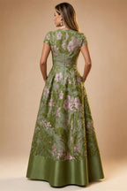 A-Line Floor Length One Shoulder Long Mother of the Bride Dresses with Lace (SHI22500179)