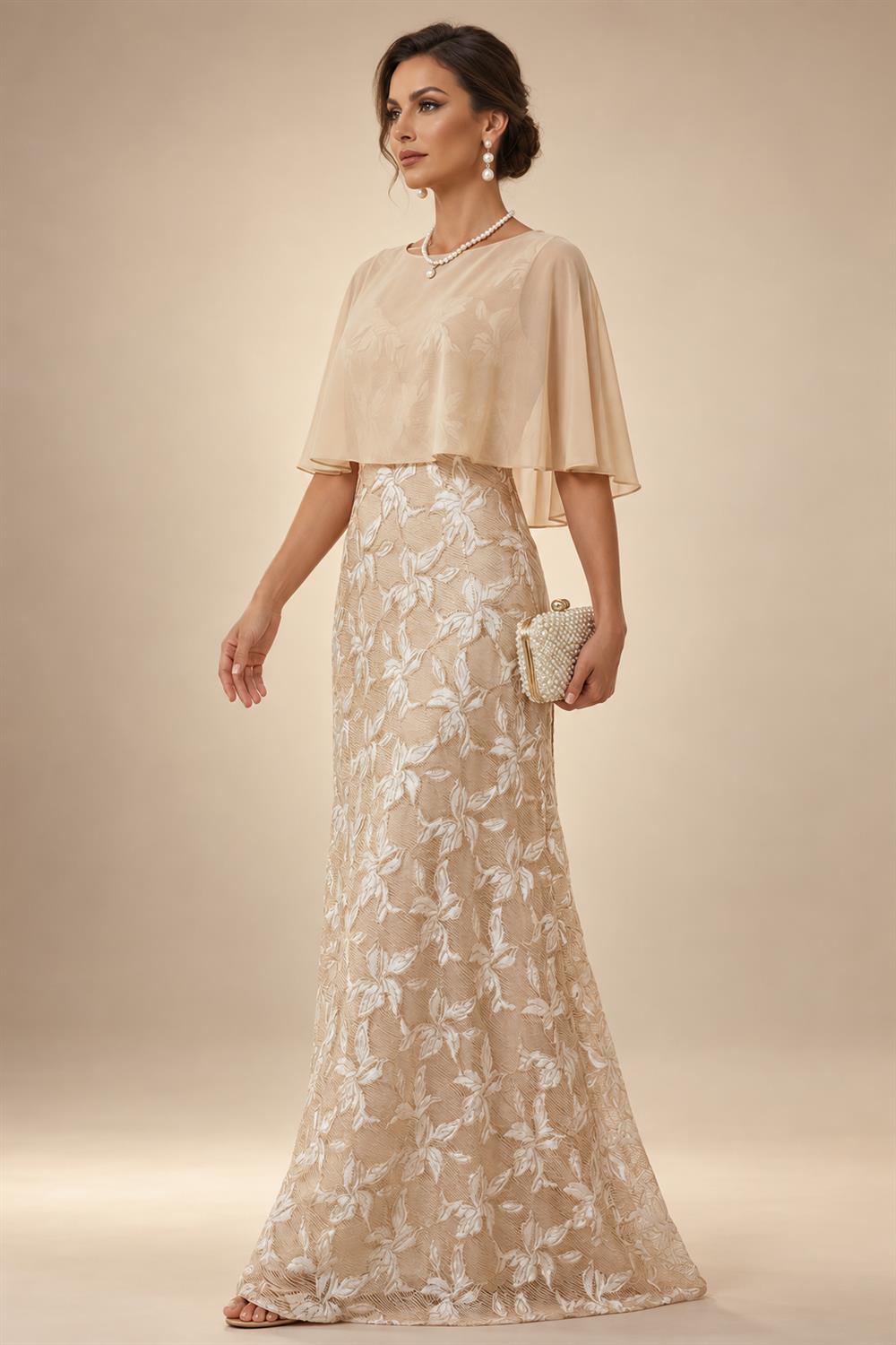 A-Line Chiffon Tiered Ruffles Mother of the Bride & Groom Dresses with Ruched Waist (SHI22500724)