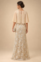 A-Line Chiffon Tiered Ruffles Mother of the Bride & Groom Dresses with Ruched Waist (SHI22500724)