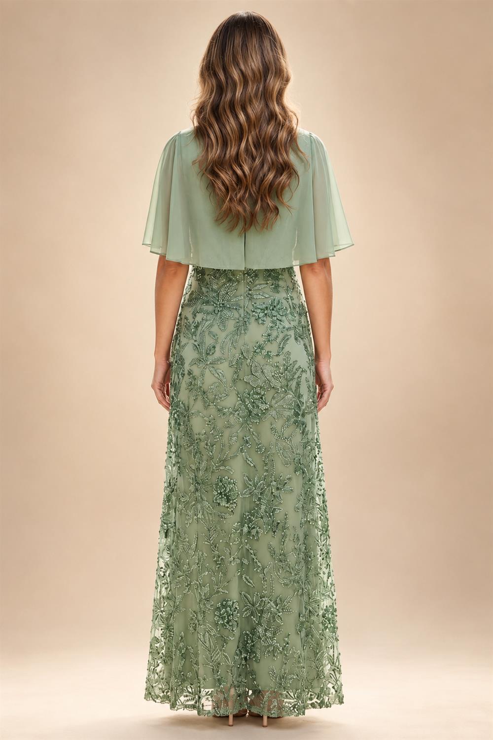 A-Line Chiffon Tiered Ruffles Mother of the Bride & Groom Dresses with Ruched Waist (SHI22500724)