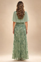 A-Line Chiffon Tiered Ruffles Mother of the Bride & Groom Dresses with Ruched Waist (SHI22500724)