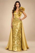 Sleeveless Lace Appliques Mother of the Bride Dresses with 3D Flower (SHI22500545)