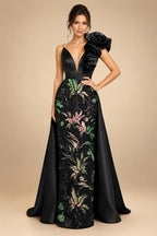 Sleeveless Lace Appliques Mother of the Bride Dresses with 3D Flower (SHI22500545)