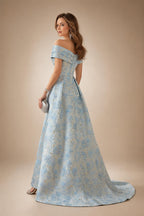 Satin Scoop Neck Mother of the Bride & Groom Dresses with 3D Flower (SHI22500338)